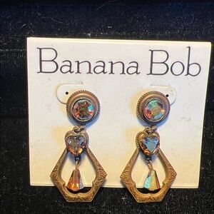 Banana Bob Bronze and Iridescent Earrings